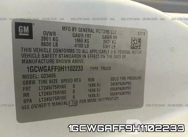 1GCWGAFF9H1102233 фото 10