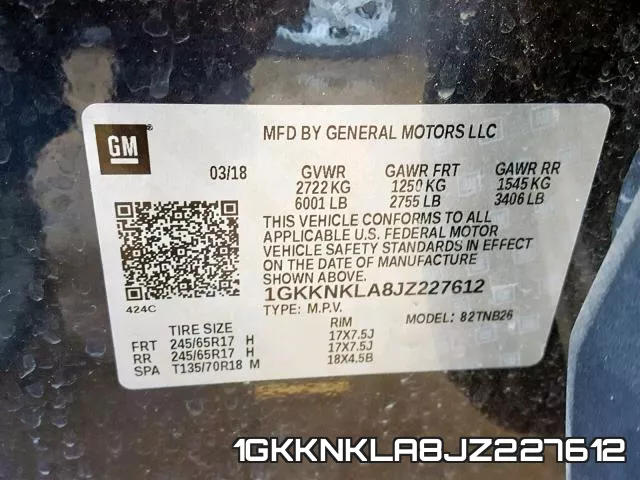 1GKKNKLA8JZ227612 фото 2