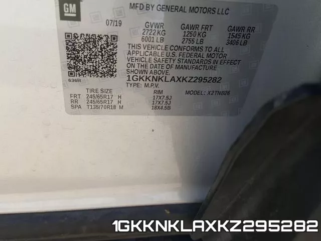1GKKNKLAXKZ295282 фото 2