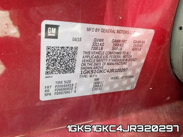 1GKS1GKC4JR320297 фото 2