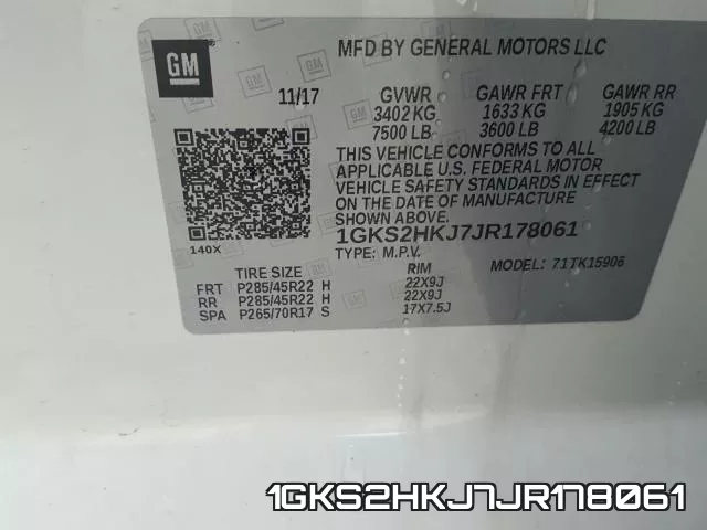 1GKS2HKJ7JR178061 фото 2