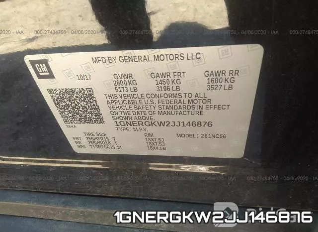 1GNERGKW2JJ146876 фото 10