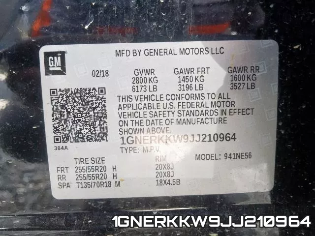 1GNERKKW9JJ210964 фото 2