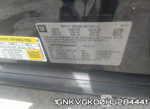 1GNKVGKD0HJ284441 фото 10