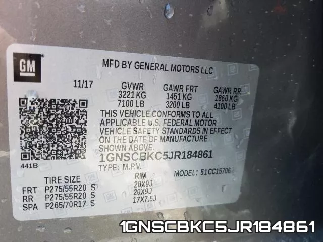 1GNSCBKC5JR184861 фото 2