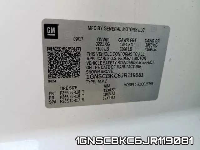 1GNSCBKC6JR119081 фото 2