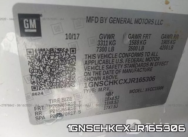 1GNSCHKCXJR165306 фото 10