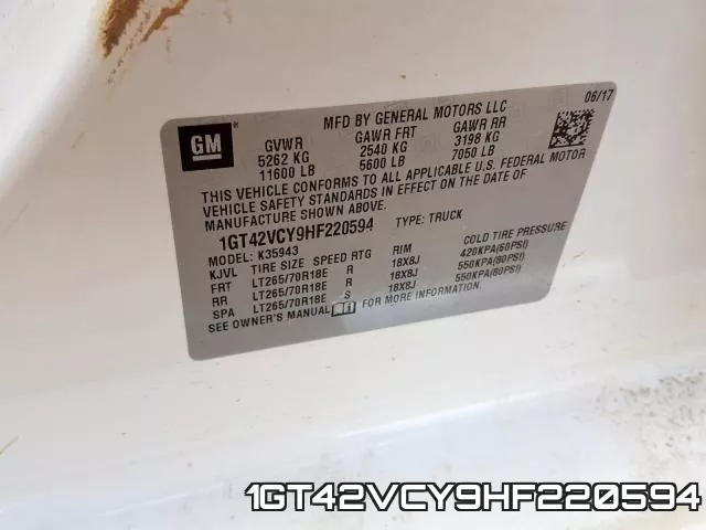 1GT42VCY9HF220594 фото 2