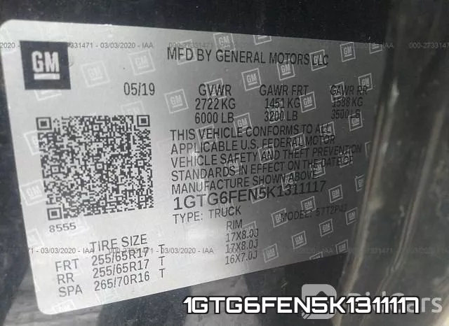 1GTG6FEN5K1311117 фото 10
