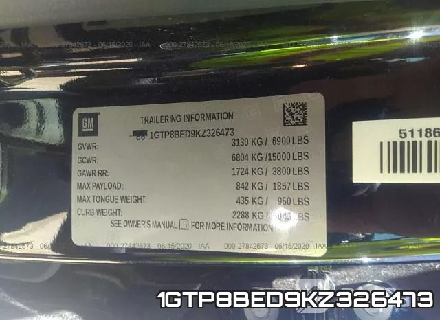 1GTP8BED9KZ326473 фото 10