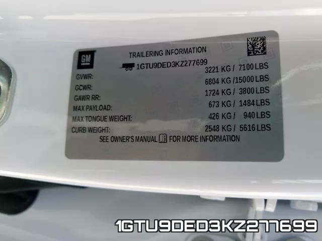 1GTU9DED3KZ277699 фото 2