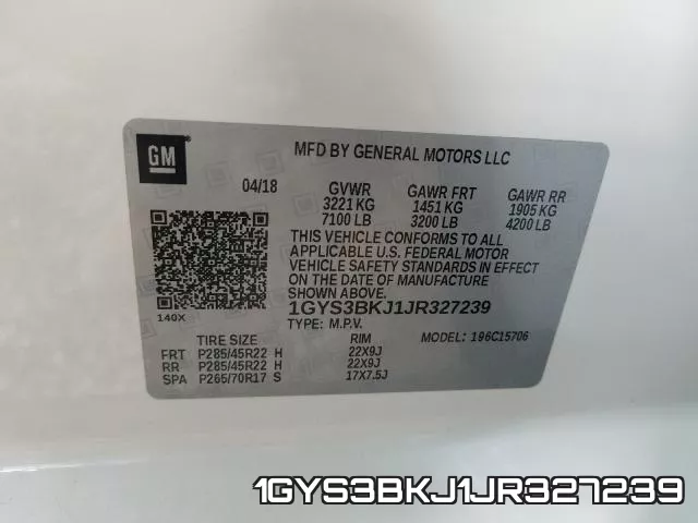 1GYS3BKJ1JR327239 фото 2