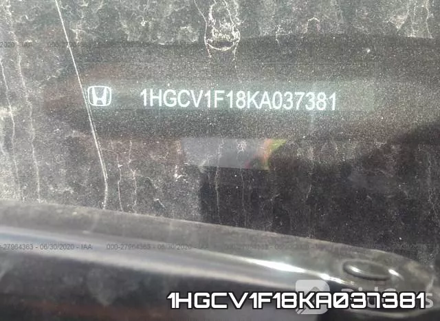 1HGCV1F18KA037381 фото 10