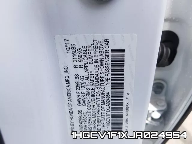 1HGCV1F1XJA024954 фото 2