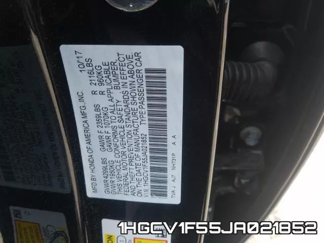 1HGCV1F55JA021852 фото 2