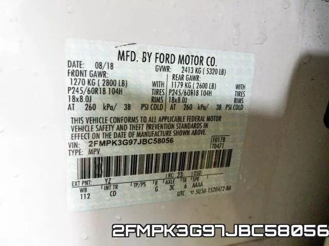 2FMPK3G97JBC58056 фото 2