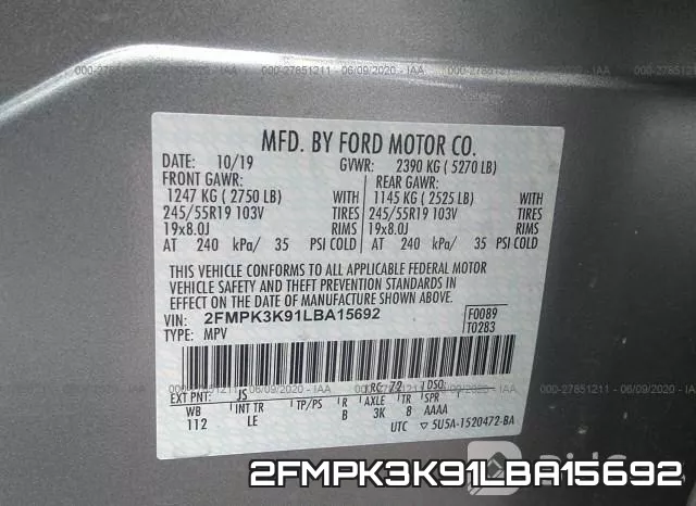 2FMPK3K91LBA15692 фото 10