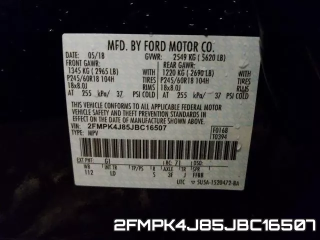 2FMPK4J85JBC16507 фото 2