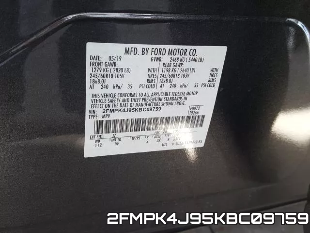2FMPK4J95KBC09759 фото 2