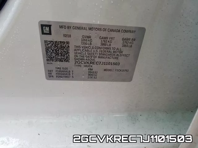 2GCVKREC7J1101503 фото 2