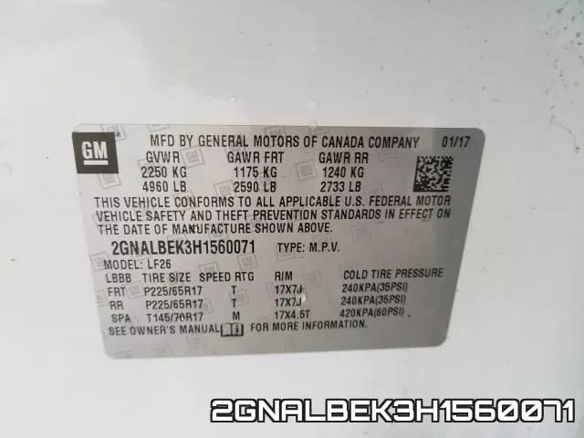 2GNALBEK3H1560071 фото 2