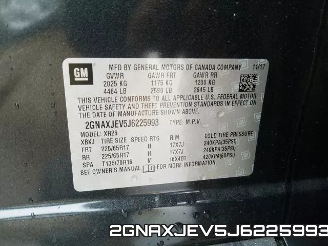 2GNAXJEV5J6225993 фото 2