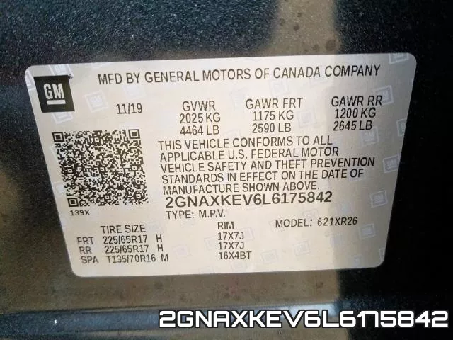 2GNAXKEV6L6175842 фото 2