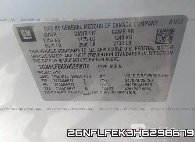2GNFLFEK3H6298679 фото 10