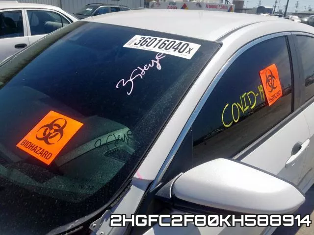 2HGFC2F80KH588914 фото 9