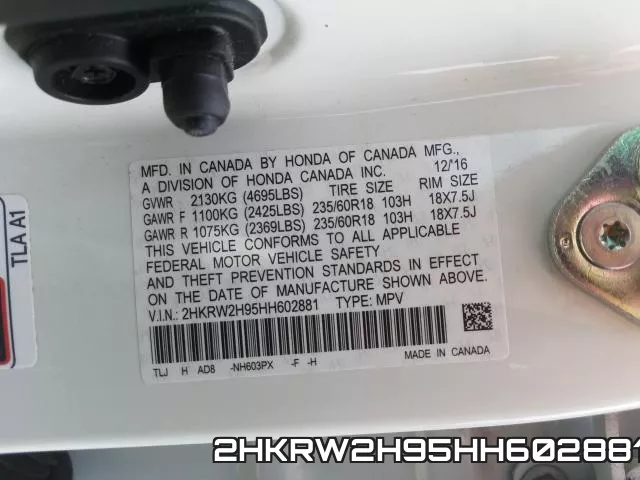 2HKRW2H95HH602881 фото 2