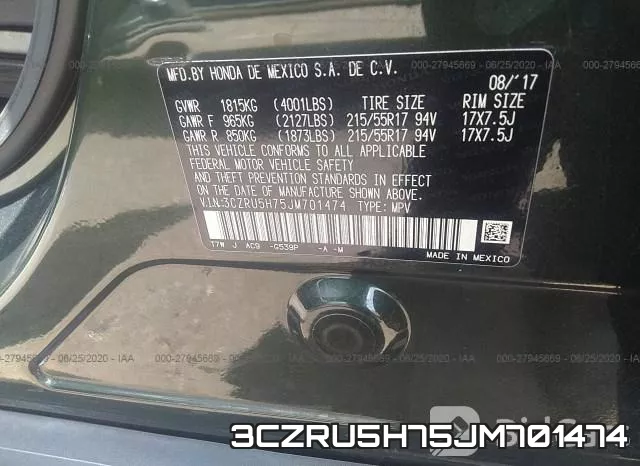 3CZRU5H75JM701474 фото 10