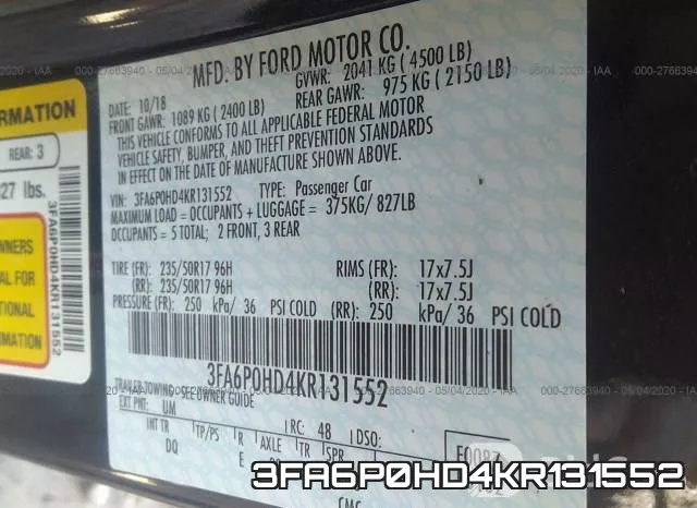 3FA6P0HD4KR131552 фото 10
