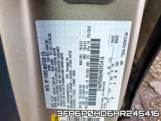 3FA6P0HD6HR245416 фото 2