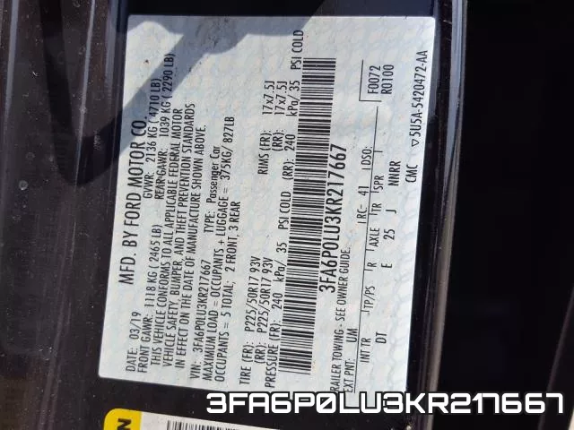 3FA6P0LU3KR217667 фото 2