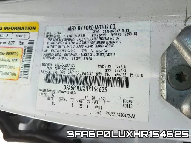 3FA6P0LUXHR154625 фото 2