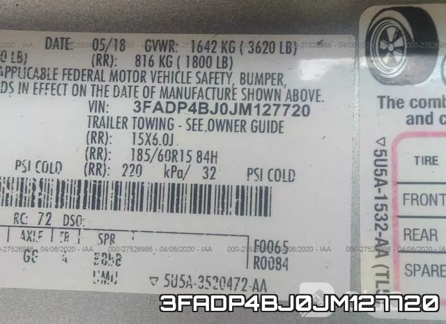 3FADP4BJ0JM127720 фото 10