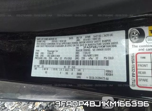 3FADP4BJ1KM166396 фото 10