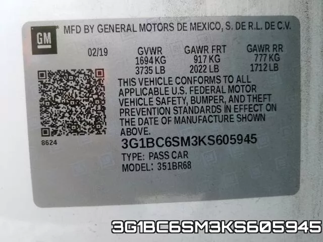 3G1BC6SM3KS605945 фото 2
