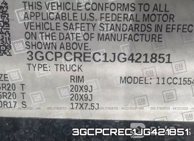3GCPCREC1JG421851 фото 10