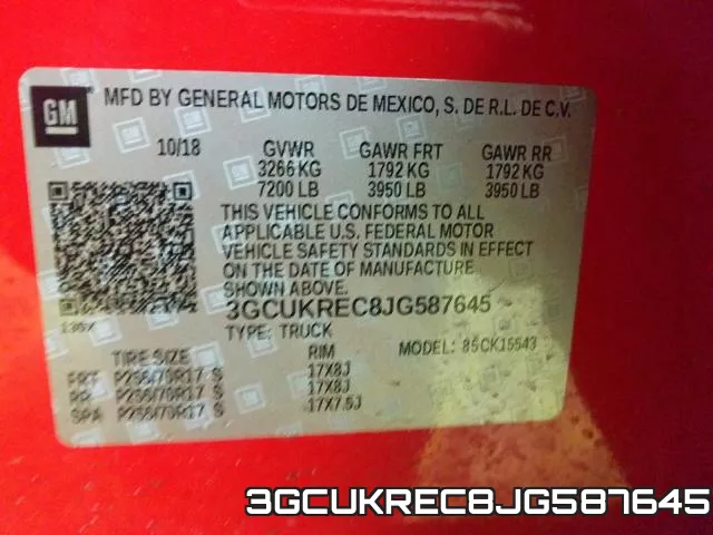 3GCUKREC8JG587645 фото 2