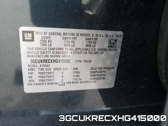 3GCUKRECXHG415000 фото 2