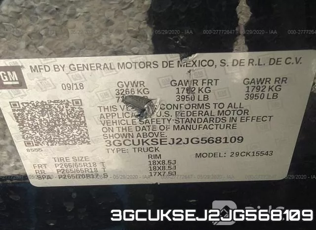 3GCUKSEJ2JG568109 фото 10