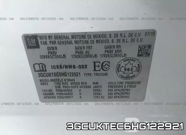 3GCUKTEC6HG122921 фото 10