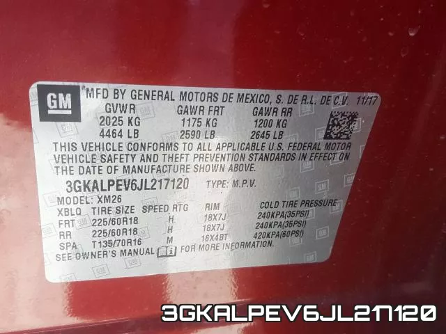 3GKALPEV6JL217120 фото 2