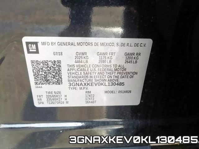 3GNAXKEV0KL130485 фото 2