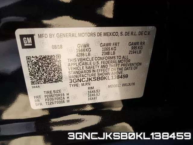3GNCJKSB0KL138459 фото 2
