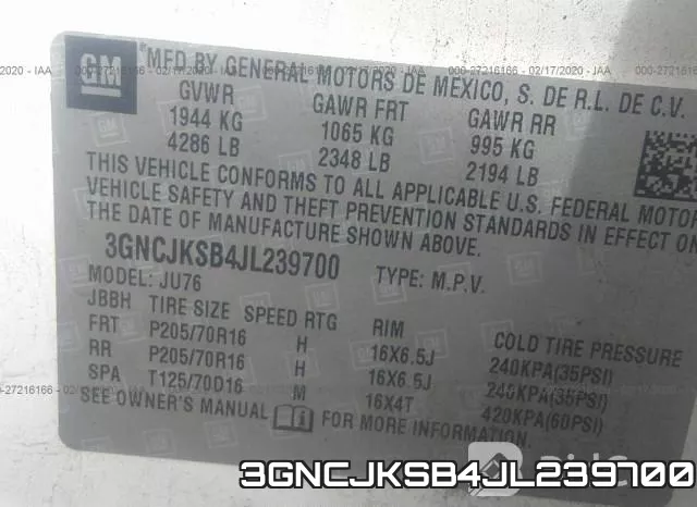 3GNCJKSB4JL239700 фото 10