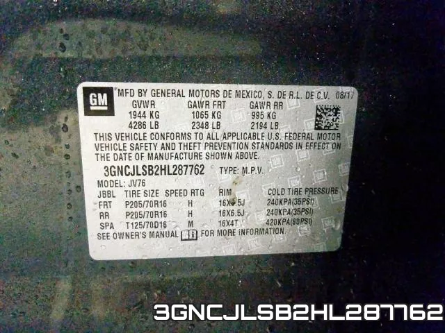3GNCJLSB2HL287762 фото 2
