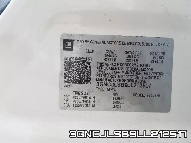 3GNCJLSB9LL212517 фото 2
