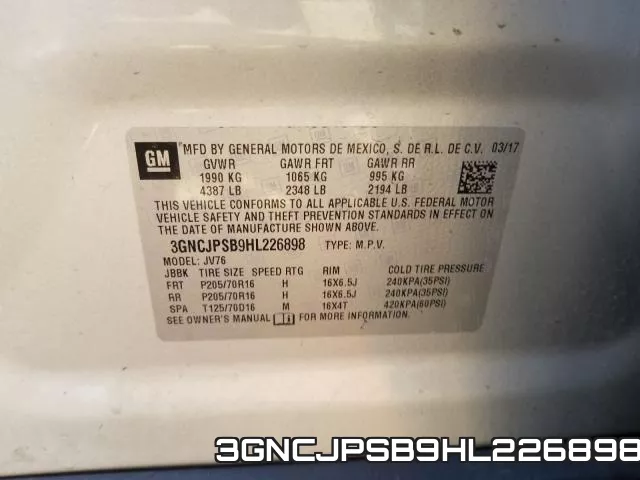 3GNCJPSB9HL226898 фото 2